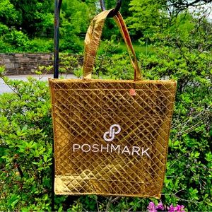 Poshmark quilted gold tote